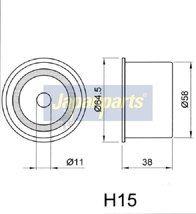 BE-H15 JAPANPARTS Tendicinghia, Cinghia dentata 