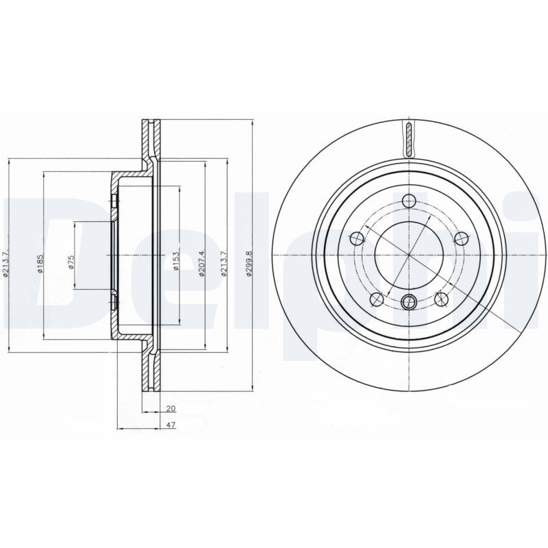 BG4223C DELPHI Disco freno 