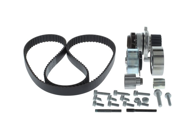 1987945328 BOSCH Pompa acqua + Kit cinghie dentate 