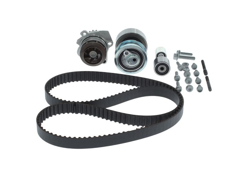 1987945328 BOSCH Pompa acqua + Kit cinghie dentate 