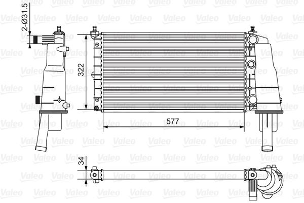 734236 VALEO Radiatore, Raffreddamento motore 