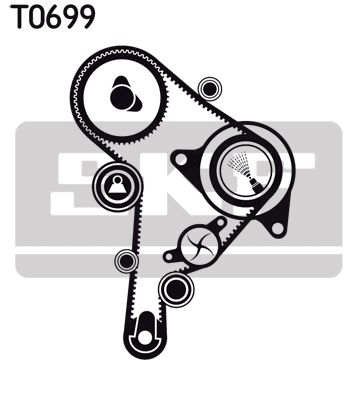 VKMC 01251 SKF Pompa acqua + Kit cinghie dentate 