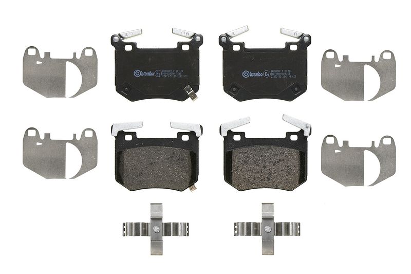 P30124 BREMBO Kit pastiglie freno, Freno a disco 