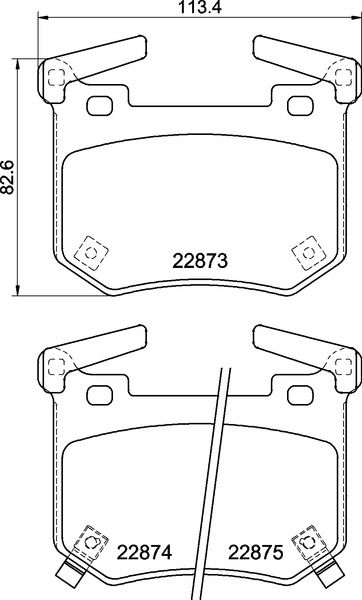 P30124 BREMBO Kit pastiglie freno, Freno a disco 