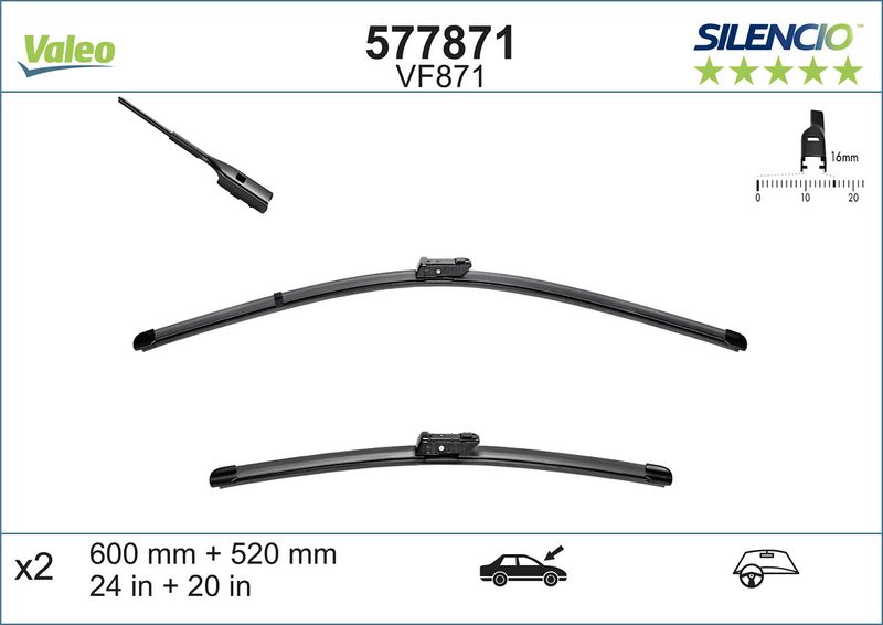 577871 VALEO Spazzola tergi 