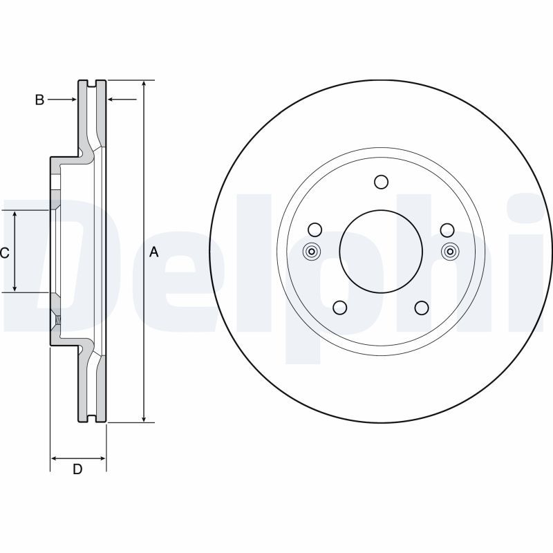 BG4955C DELPHI Disco freno 