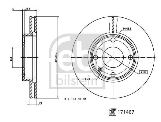 171467 FEBI BILSTEIN Disco freno 