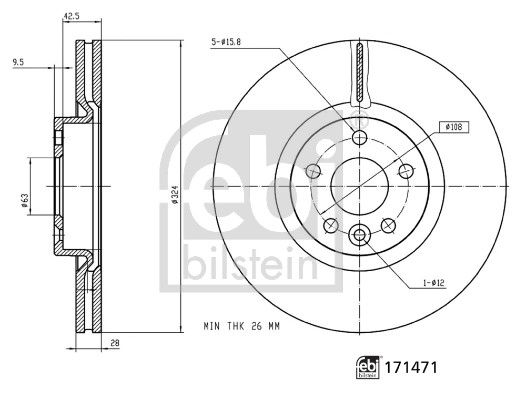 171471 FEBI BILSTEIN Disco freno 