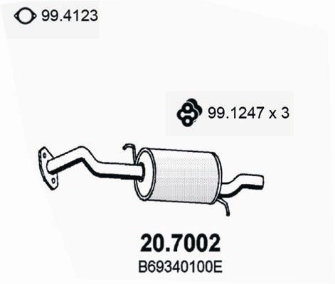 20.7002 ASSO Silenziatore posteriore 