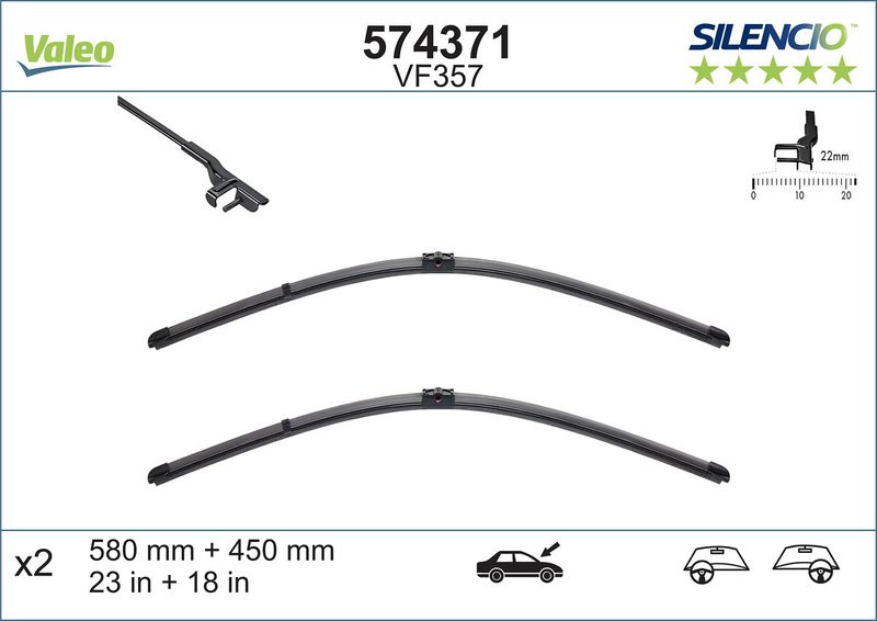 574371 VALEO Spazzola tergi 