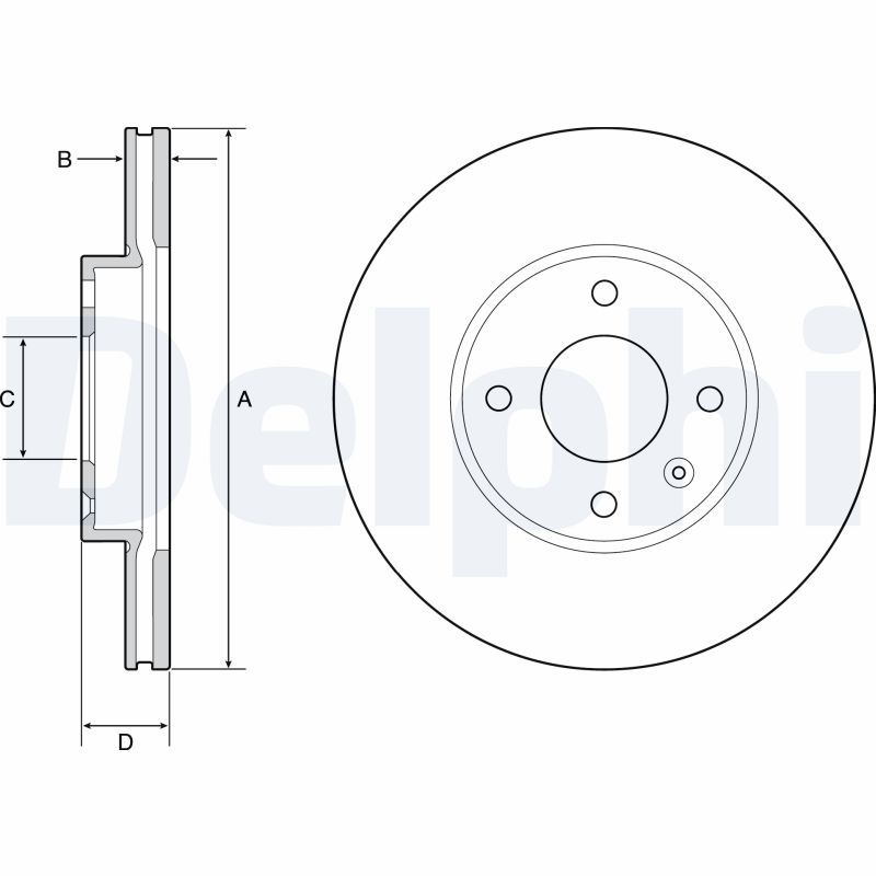 BG4951C DELPHI Disco freno 