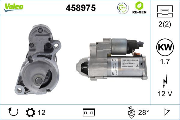 458975 VALEO Motorino d'avviamento 