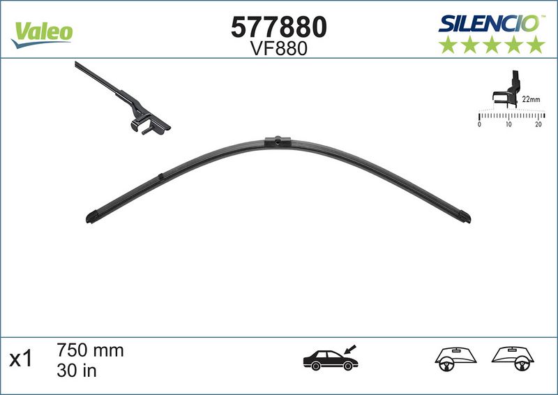 577880 VALEO Spazzola tergi 