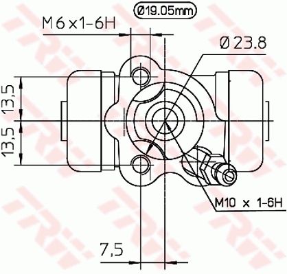 BWD267 TRW Cilindretto freno 