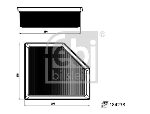 184238 FEBI BILSTEIN Filtro aria 
