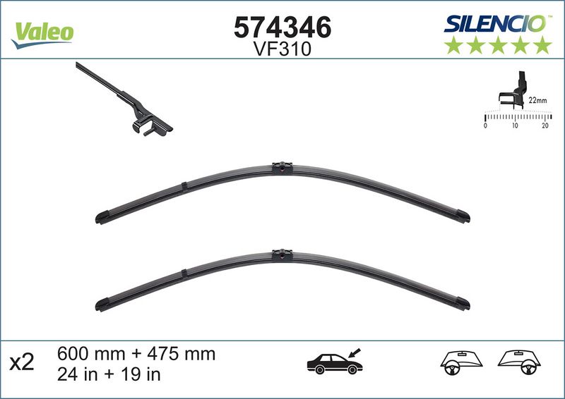 574346 VALEO Spazzola tergi 