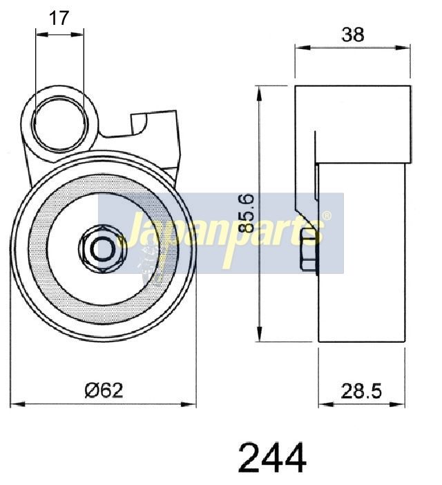 BE-244 JAPANPARTS Tendicinghia, Cinghia dentata 