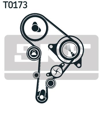 VKMC 01130-3 SKF Pompa acqua + Kit cinghie dentate 