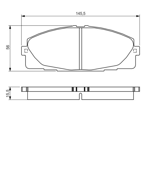 0986495152 BOSCH Kit pastiglie freno, Freno a disco 