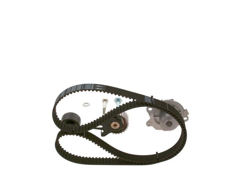 1987946986 BOSCH Pompa acqua + Kit cinghie dentate 
