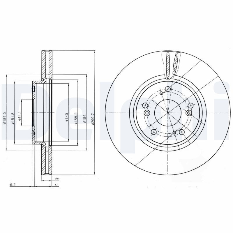 BG3978 DELPHI Disco freno 