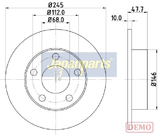 DP-0905C JAPANPARTS Disco freno 