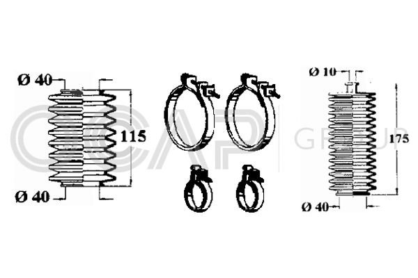 0901679 OCAP Kit soffietto, Sterzo 