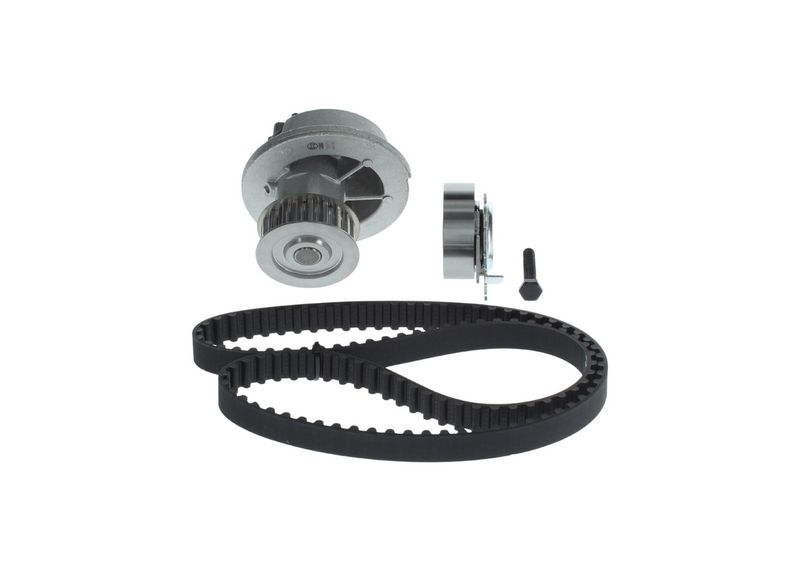 1987945340 BOSCH Pompa acqua + Kit cinghie dentate 
