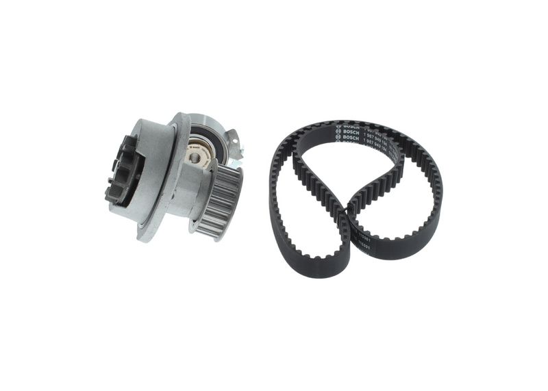 1987945340 BOSCH Pompa acqua + Kit cinghie dentate 
