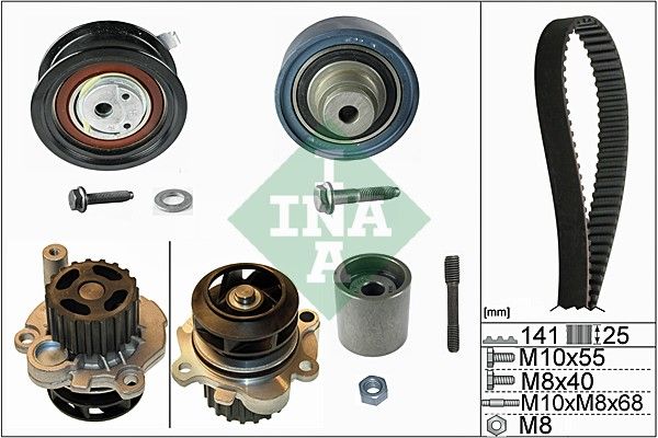 530036131 Schaeffler INA Pompa acqua + Kit cinghie dentate 