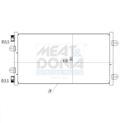 991010 MEAT & DORIA Condensatore, climatizzatore 