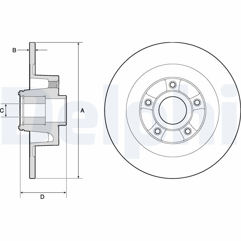 BG9135RS DELPHI Disco freno 