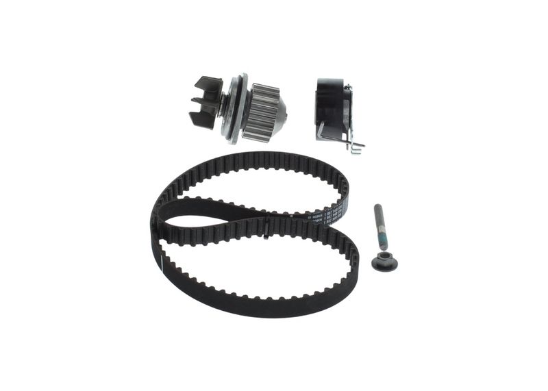 1987945323 BOSCH Pompa acqua + Kit cinghie dentate 