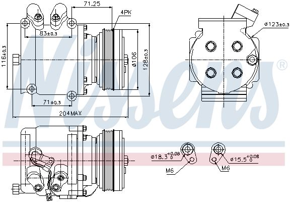89226 NISSENS Compressore, climatizzatore 
