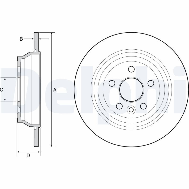 BG4656C DELPHI Disco freno 
