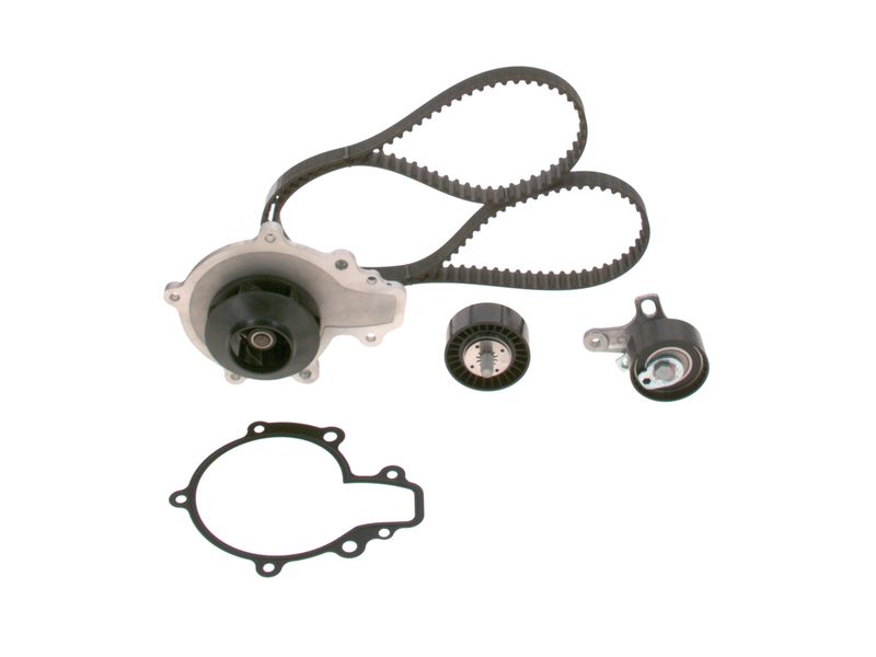 1987946908 BOSCH Pompa acqua + Kit cinghie dentate 