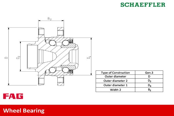 713661010 Schaeffler FAG Kit cuscinetto ruota 