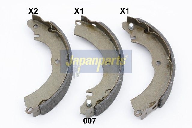 GF-007AF JAPANPARTS Kit ganasce freno 
