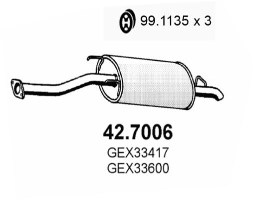 42.7006 ASSO Silenziatore posteriore 