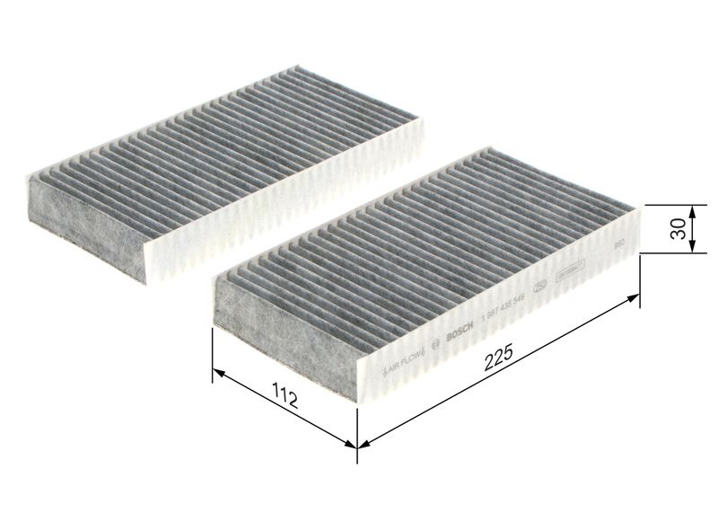 1987435549 BOSCH Filtro, Aria abitacolo 