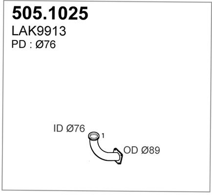 505.1025 ASSO Tubo gas scarico 
