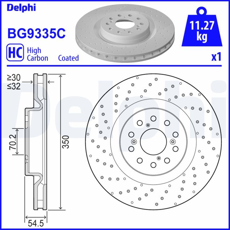 BG9335C DELPHI Disco freno 