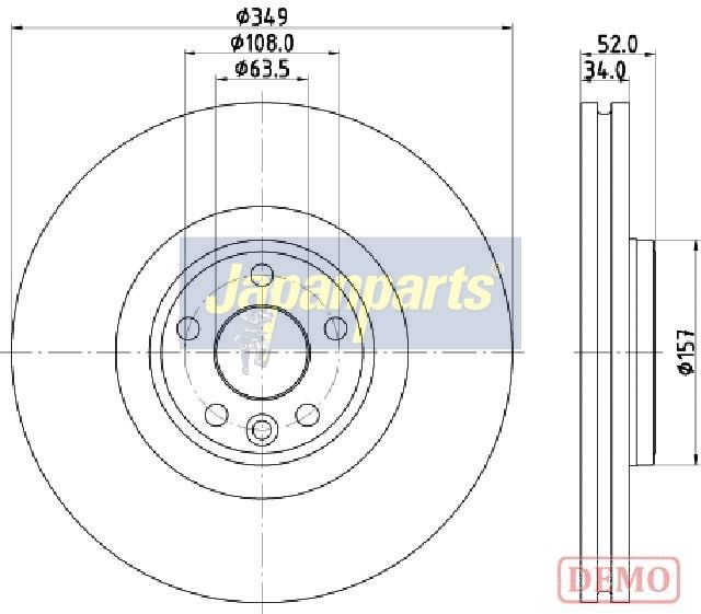 DI-L17C JAPANPARTS Disco freno 