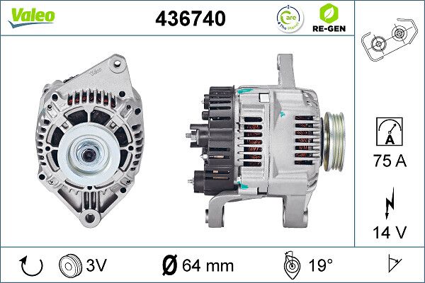 436740 VALEO Alternatore 