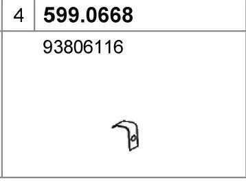599.0668 ASSO Kit montaggio, Silenziatore 
