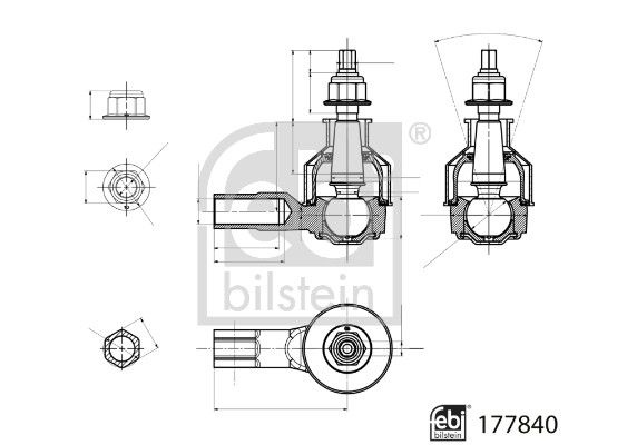 177840 FEBI BILSTEIN Testa barra d'accoppiamento 