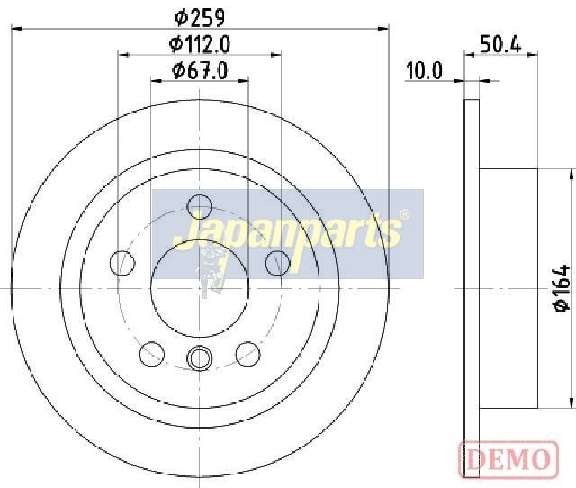 DP-0136C JAPANPARTS Disco freno 
