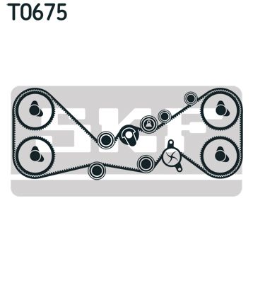 VKMC 98114 SKF Pompa acqua + Kit cinghie dentate 