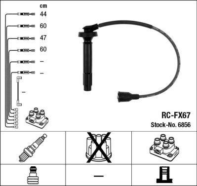 6856 NGK Kit cavi accensione 
