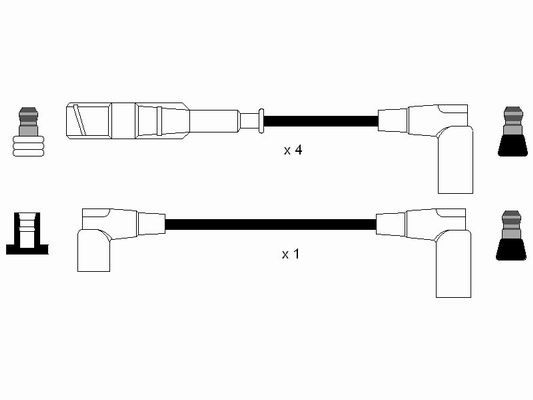 0742 NGK Kit cavi accensione 
